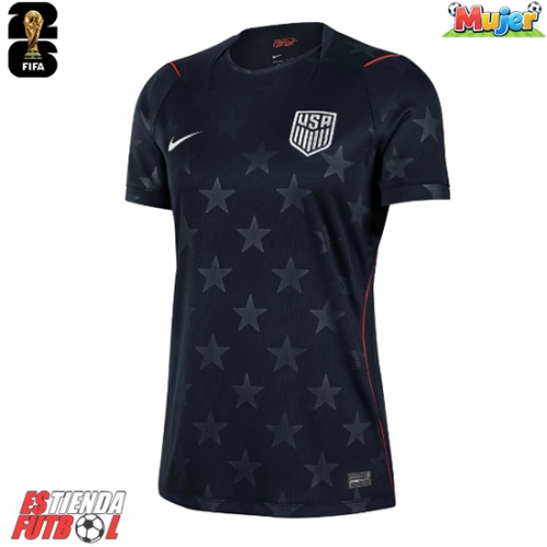 Estados Unidos Segunda Equipación Mujer Mundial 2026 Manga Corta